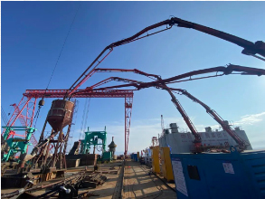 Successful First Pile Injection of Shuangyumen Bridge at Sea